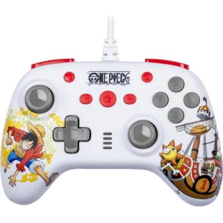 Konix One Piece Gamepad, Gaming Controller für PC und Switch, Weiss mit Piratenmodus – Bild 2