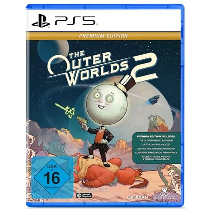 Xbox The Outer Worlds 2 – Premium Edition – PS5 Spiel mit Early Access, DLC-Pass, Artbook und Soundtrack [Disc + Code] – Bild 1
