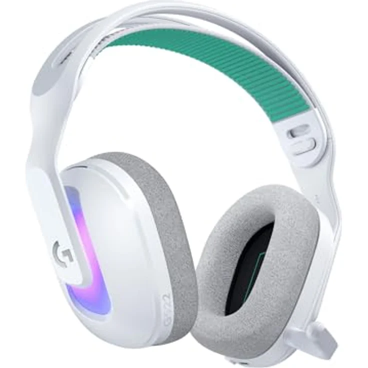 Logitech G G522 LIGHTSPEED Gaming-Headset, kabellos, LIGHTSYNC RGB, 48 kHz Mikrofon, Tri-Konnektivität, Weiß – Bild 1
