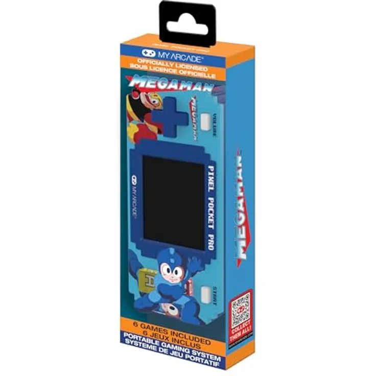 My Arcade Pixel Pocket Pro Mega Man, tragbare Spielkonsole 5,08 cm (2), blau