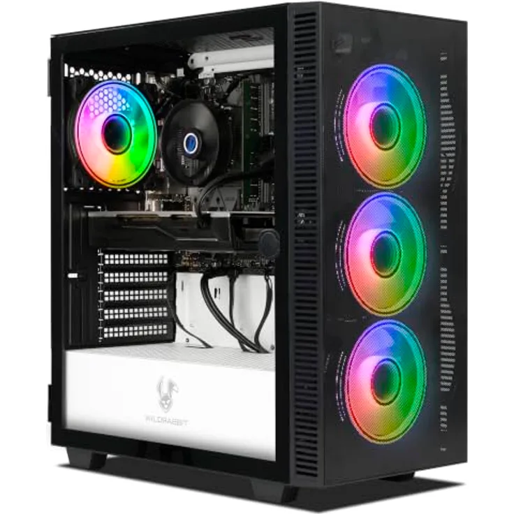 Ankermann Reborn Gaming PC, Intel Core i7-8700, RX580 8GB, 16GB DDR4, 480GB SSD, Schwarz, Windows 11, MS Office 2024