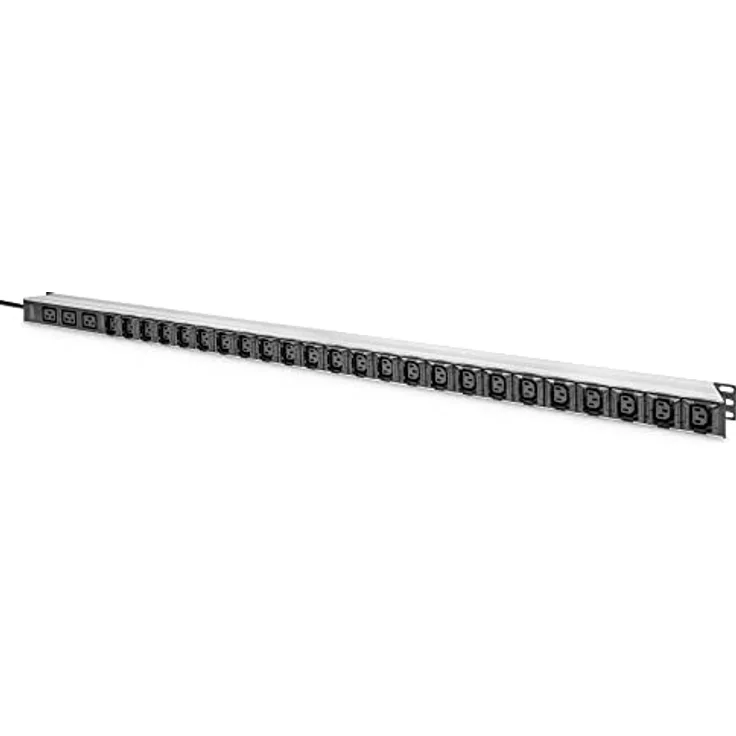 DIGITUS Basis IT PDU, 1-phasig 16A, 24 x C13, 3 x C19, 3 m Zuleitung, IEC 60309 16 A Stecker, Schwarz
