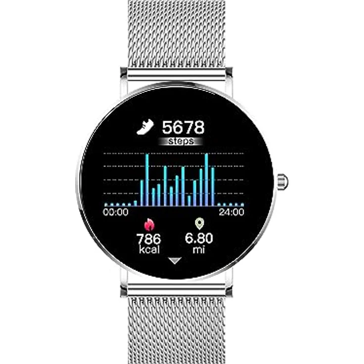 XCOAST SIONA 2 Damen Smartwatch (4,2 cm) 6,9mm hoch - iOS und Android Fitness Tracker AMOLED 21 Sportarten 200 watchfaces Blutsauerstoff Wasserdicht Puls Blutdruck 7 Tage Akku – Bild 4