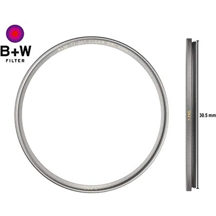 B&W 007 Schutz-Filter, Clear Filter (30,5mm, T-Pro, Titan-Finish, MRC Nano, 16x vergütet, super Slim, Premium) – Bild 4