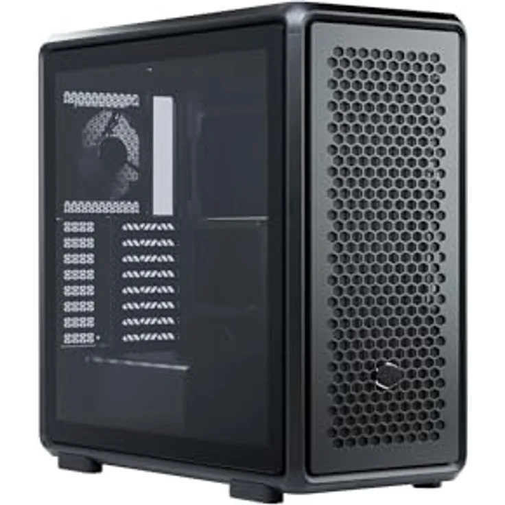 Cooler Master Master Frame 600, Midi Tower PC-Gehäuse in Schwarz, unterstützt ATX/mATX/ITX mit Sichtfenster und Platz für bis zu 11 Lüfter