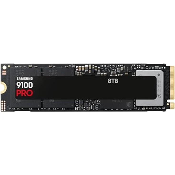Samsung 9100 PRO NVMe M.2 SSD, 8 TB, PCIe 5.0, 14.800 MB/s Lesen, 13.400 MB/s Schreiben, Schwarz – Bild 1