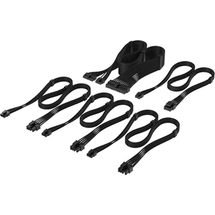 CORSAIR Elite Premium Cable Starter Kit Type 5, Netzteil-Kabelset in Schwarz – Bild 1