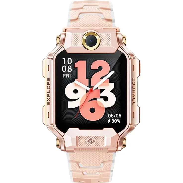 imoo Watch Phone X10 (4G), Smartwatch für Kinder mit Dual-Kamera, IP68 wasserfest, 32 GB Speicher, schwarzes Flip-Design