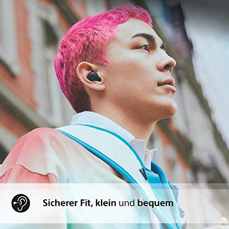 Sony WF-C700N True Wireless Noise Cancelling Kopfhörer - Ganztägiger Komfort und Stabilität - Bis zu 15 Stunden Akkulaufzeit mit Ladecase - Gojischwarz klein – Bild 4