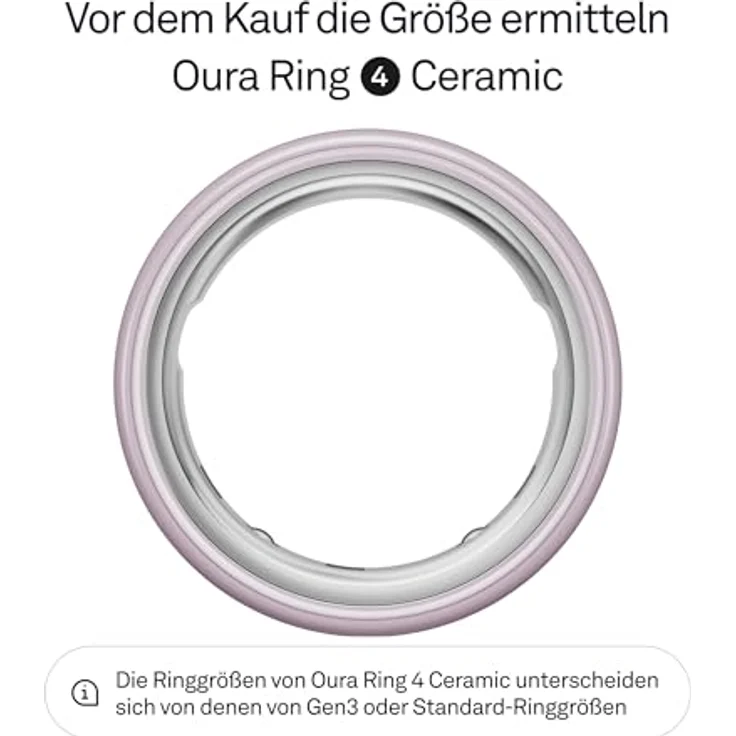 Oura Ring 4 Ceramic (Petal), Smart Ring in Rosa mit 40+ Gesundheitsmetriken, 5–8 Tage Akkulaufzeit, fortschrittlicher Smart Sensing Technologie – Bild 2