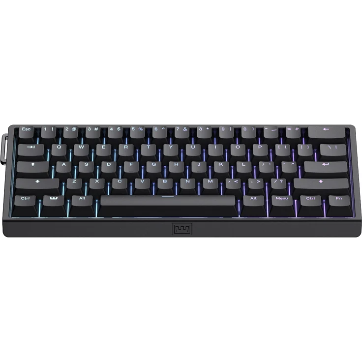 Wooting 60HE v2 60% Gaming-Tastatur, Hall-Effect Switches, analoger Tastenanschlag, 8K-Polling, 0,125 ms Latenz, PBT-Keycaps, US-ANSI