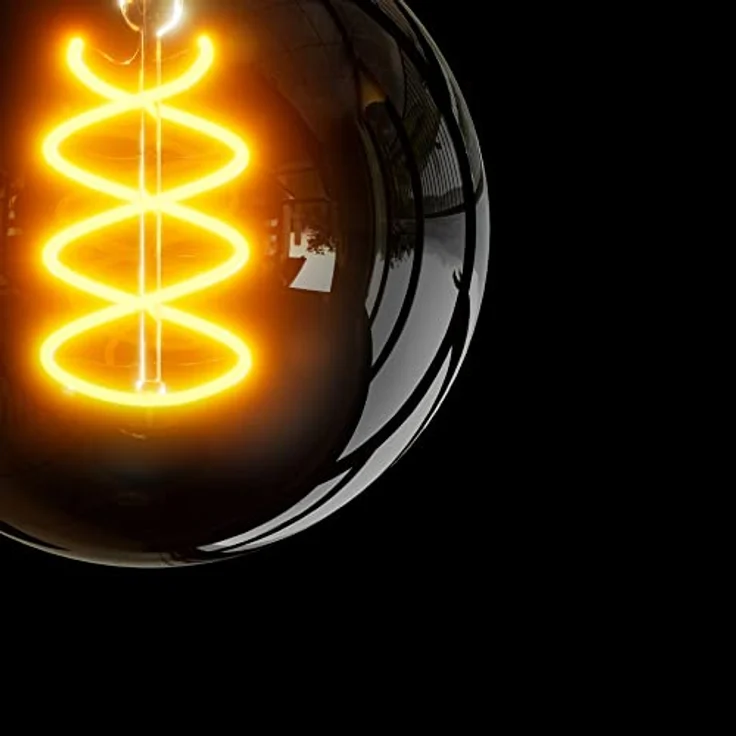 SSC-LUXon Design Decken Leuchte NAMBI inkl. Leuchtmittel LED Retro E27 Filament - Schwarz dimmbar extra warmes Licht – Bild 3