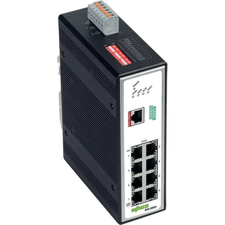 Wago 852-602 Industrial-Managed-Switch 8 (9 Ports), Netzwerk Switch
