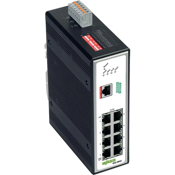 Wago 852-602 Industrial-Managed-Switch 8 (9 Ports), Netzwerk Switch