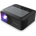 PHILIPS NeoPix 110 – True HD 720p Mini-Video-Projektor mit integrierter Dualband-WLAN-Bildschirmspiegelung, schwarz