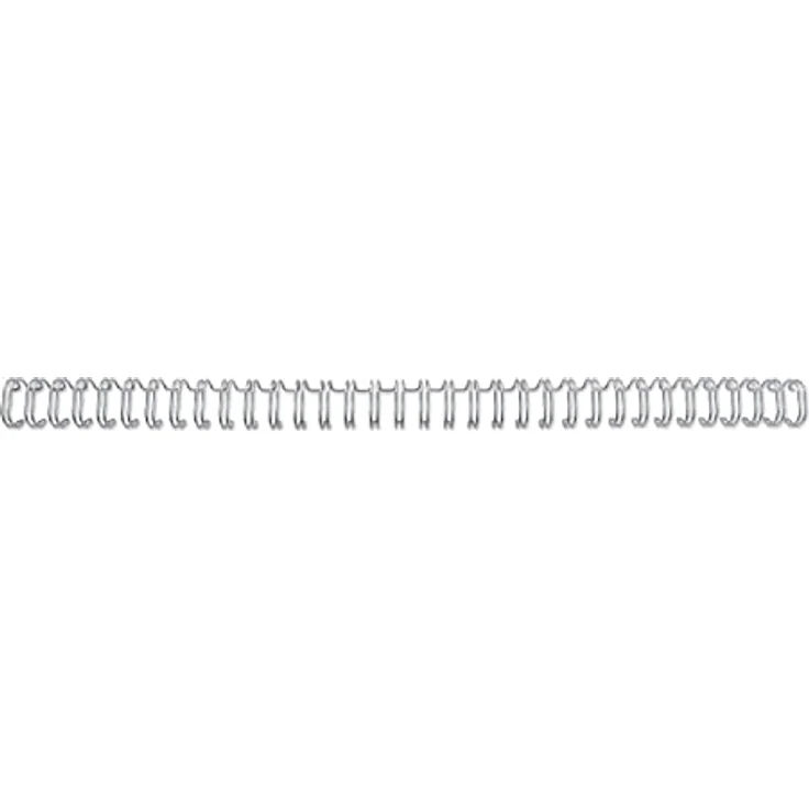 GBC Binderücken Draht 12.5mm, 34 Ringe, silber, 100 Stück für A4-Dokumente – Bild 1