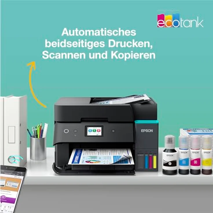 Epson ET-4950 Multifunktionsdrucker, 4.800 x 1.200 dpi, 400 Düsen Schwarz, kompakt 375 x 347 x 240 mm, Versandkostenfrei – Bild 12