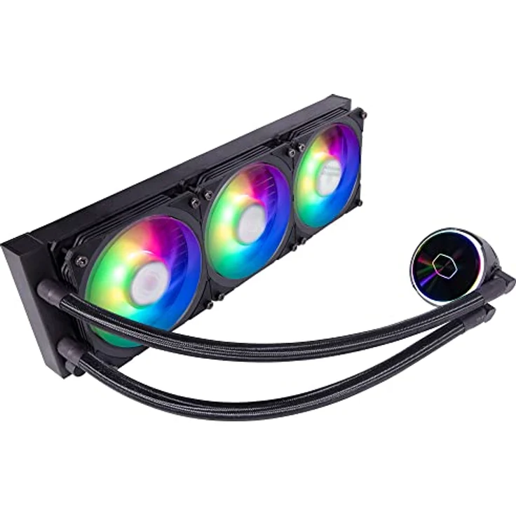 Cooler Master MasterLiquid PL360 Flux CPU-Kühler - AIO Wasserkühlung mit 3 x 120mm Lüfter, 360mm Kühler inkl. ARGB-Controller (2te Generation) - AMD- und Intel-kompatibel – Bild 5