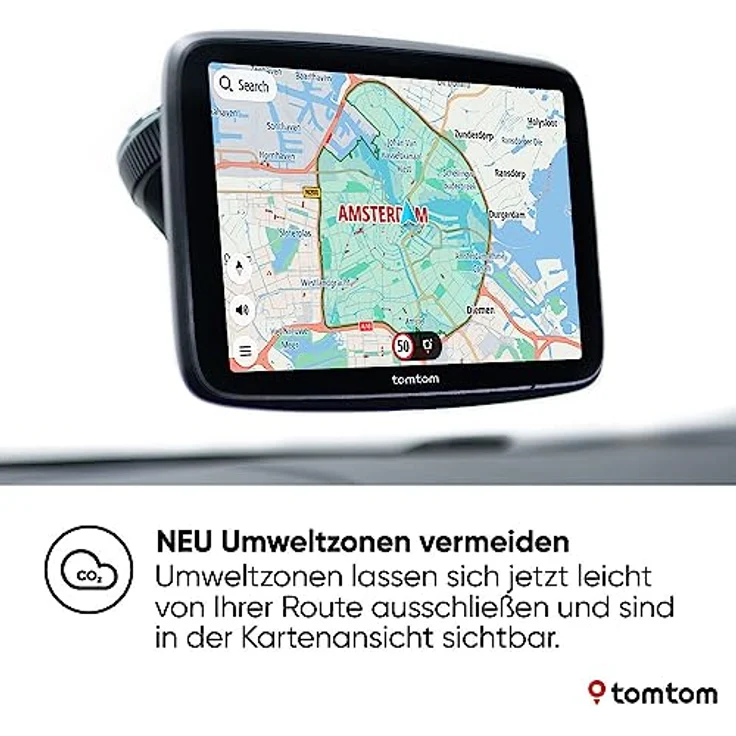 TomTom GO Superior, 7 Zoll HD Navigationsgerät mit TomTom Traffic, Sprachsteuerung und KI-basierten Routenoptimierungen, schwarz – Bild 3