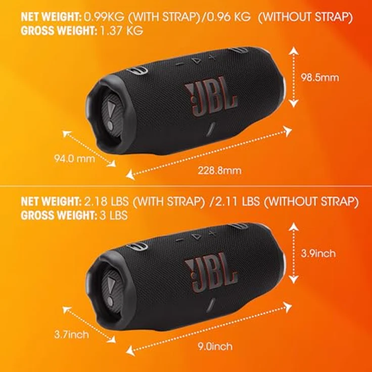 JBL Charge 6, tragbarer Bluetooth-Lautsprecher, 28 Stunden Akkulaufzeit, IP68 wasserdicht, Staub- und stoßfest, Pro Sound mit AI Sound Boost, Auracast Multi-Speaker, Violett – Bild 5