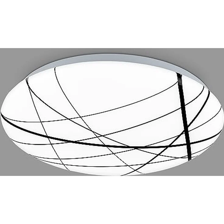 Briloner LED Deckenleuchte mit Linienmuster, 28 cm, neutralweißes Licht, 12W, 1300 Lumen, Kunststoffleuchte, Deckenlampe Esszimmerlampe - Briloner Leuchten – Bild 1