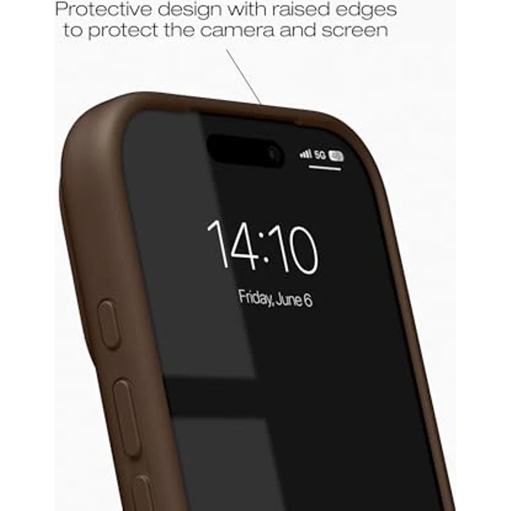 iDeal Of Sweden MagSafe Silicone Cover Mocha Mousse, Smartphone Hülle für Apple iPhone 17 Pro Max, braun, sturzfest mit erhöhten Kanten und Mikrofaserfutter – Bild 5