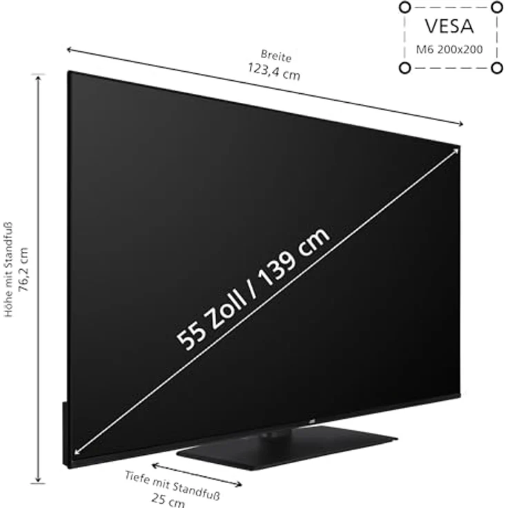 JVC 55 Zoll QLED Fernseher/Tivo Smart TV (4K UHD, HDR Dolby Vision, Dolby Atmos, Triple Tuner, 6 Monate HD+ inkl.) LT-55VUQ3455 – Bild 3