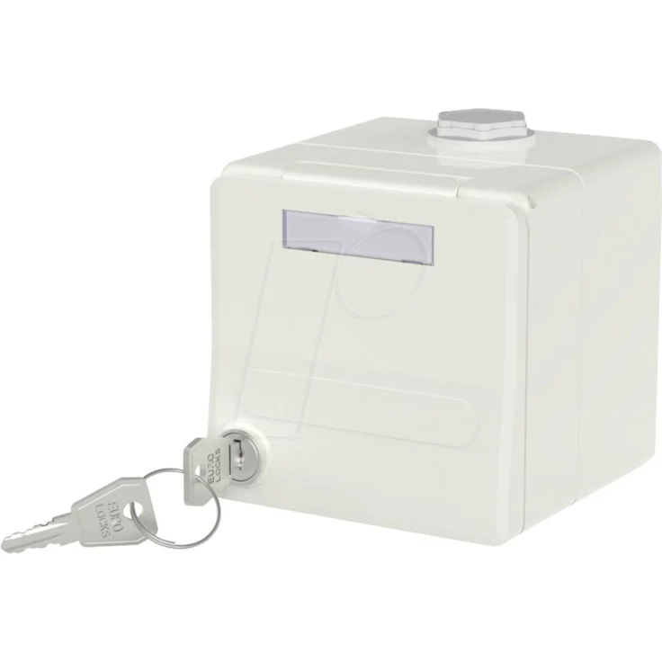 Metz Connect Gehäuse Aufputz für MC Modul, reinweiß, IP44 Schutzart, plombierbar, mit Schlüsseln, für zwei Einzelmodule