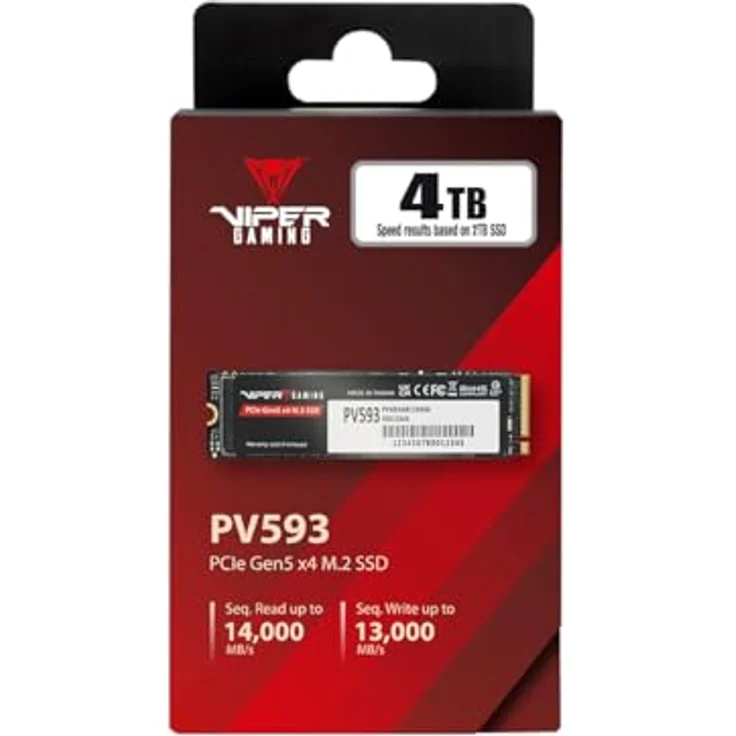 Patriot VIPER PV593, 4TB M.2 2280 PCIe Gen5 x4 SSD mit bis zu 14.000 MB/s Lesegeschwindigkeit – Bild 4