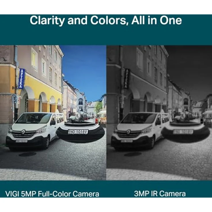 TP-Link VIGI 5MP Vollfarb-Bullet-Netzwerkkamera, 120dB WDR, KI-Erkennung, Zwei-Wege-Audio, H.265+, IP67, bis zu 256 GB (VIGI C350 (2,8 mm)) - Überwachungskamera mit 24-Stunden-Farbdetails – Bild 3