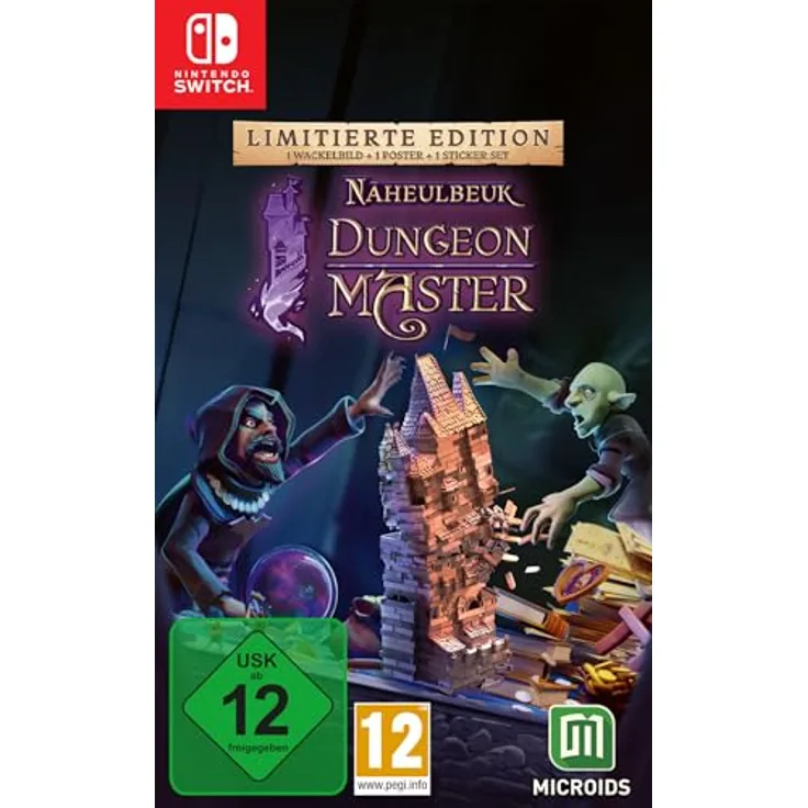 Astragon Naheulbeuk Dungeon Master - Limited Edition [Nintendo Switch] - Satirisches Fantasy-Spiel mit 3D-Wackelbild, Sticker-Set und Poster
