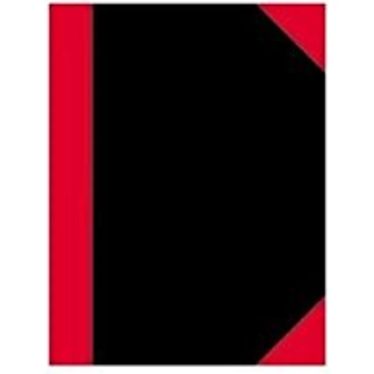 Bantex Notizbuch Chinakladde A6, Hardcover, kariert, 96 Blatt, schwarz-rot, 60 g/m² holzfreies Papier – Bild 2