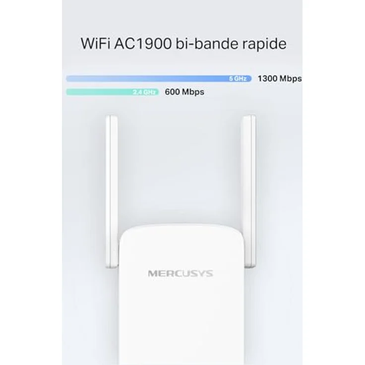 Mercusys ME50G AC1900 WLAN Repeater, 1300 Mbit/s (5 GHz) und 600 Mbit/s (2,4 GHz), mit 4 Antennen und WPS-Funktion – Bild 6