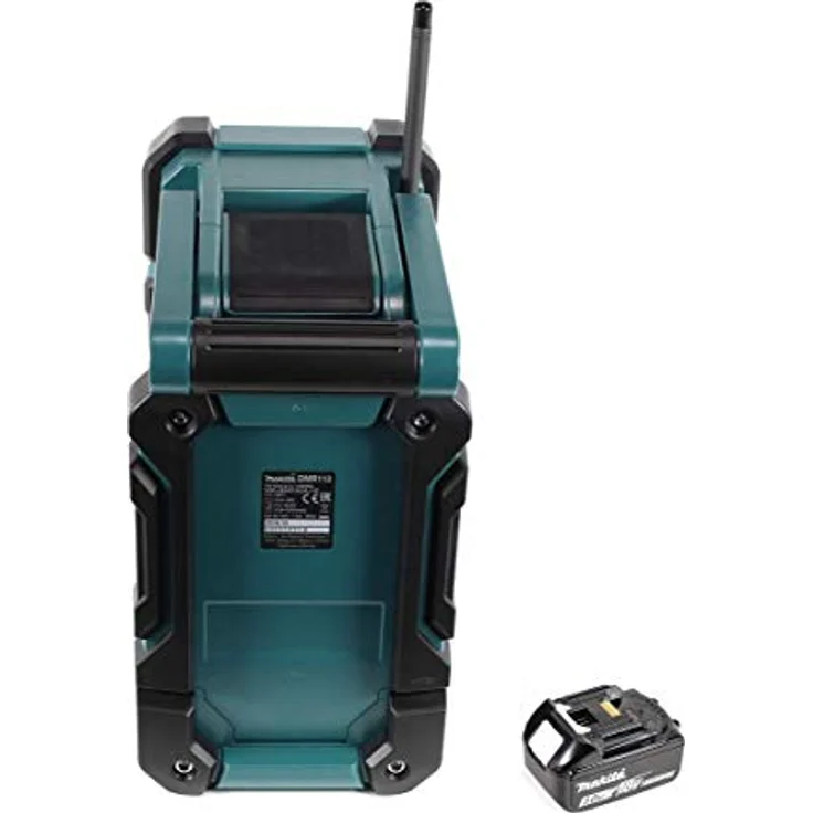 Makita DMR 112 F1 Akku Baustellen Radio 7,2 - 18V Bluetooth DAB+ + 1x 3,0Ah Akku - ohne Ladegerät schwarz, blau, silber – Bild 5