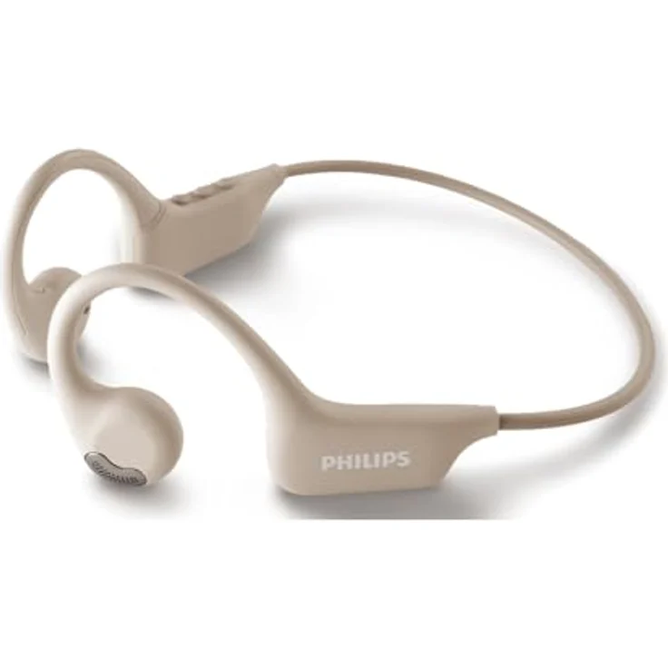 Philips Open-ear Wireless Sports Headphones, True Wireless, offenes Ohrdesign, stabiler Sitz, beige – Bild 1
