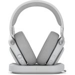 Fractal Design Scape Light, Wireless PC Gaming Headset mit abnehmbarem Mikrofon, Geräuschunterdrückung, 40 Stunden Akkulaufzeit und konfigurierbarem Umgebungslicht, grau