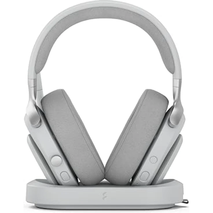 Fractal Design Scape Light, Wireless PC Gaming Headset mit abnehmbarem Mikrofon, Geräuschunterdrückung, 40 Stunden Akkulaufzeit und konfigurierbarem Umgebungslicht, grau – Bild 1