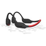 Philips Audio TAA7607BK/00 Kabelloser Open-Ear-Sportkopfhörer, Spritzwasser- und Schweißschutz gemäß IP66 bis zu 9 Stunden Wiedergabezeit, LED-Sicherheitsleuchten, Schwarz, Einheitsgröße