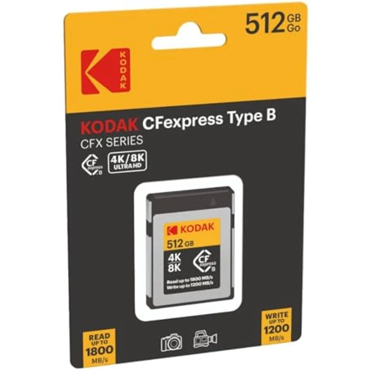 Kodak CFexpress Typ B 512 GB Speicherkarte, 1800 MBps Lesen, 1200 MBps Schreiben, langlebig, vielseitig einsetzbar – Bild 2