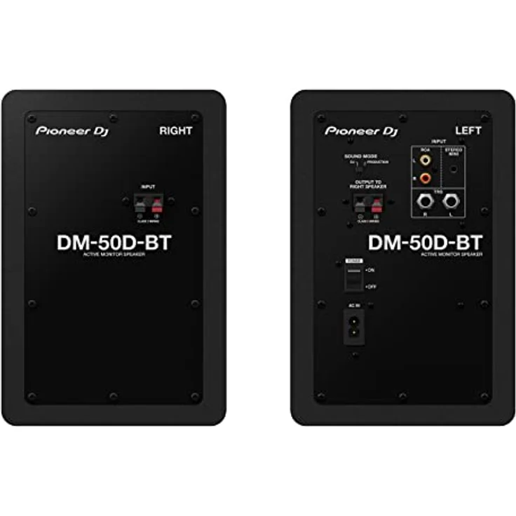Pioneer DJ DM-50D-BT, 5 Zoll Desktop-Monitor-System mit Bluetooth®, 2 Soundmodi für DJing und Produktion, Schwarz – Bild 3