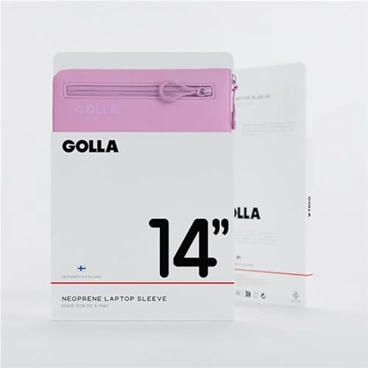Golla Laptop Tasche/Wasserdichter Laptop Sleeve aus Neopren/Für MacBook, Asus und weitere Notebooks/Elegante Laptophülle/Reißverschluss mit Neoprenmantel/14 Zoll/Pastel Lilac – Bild 2