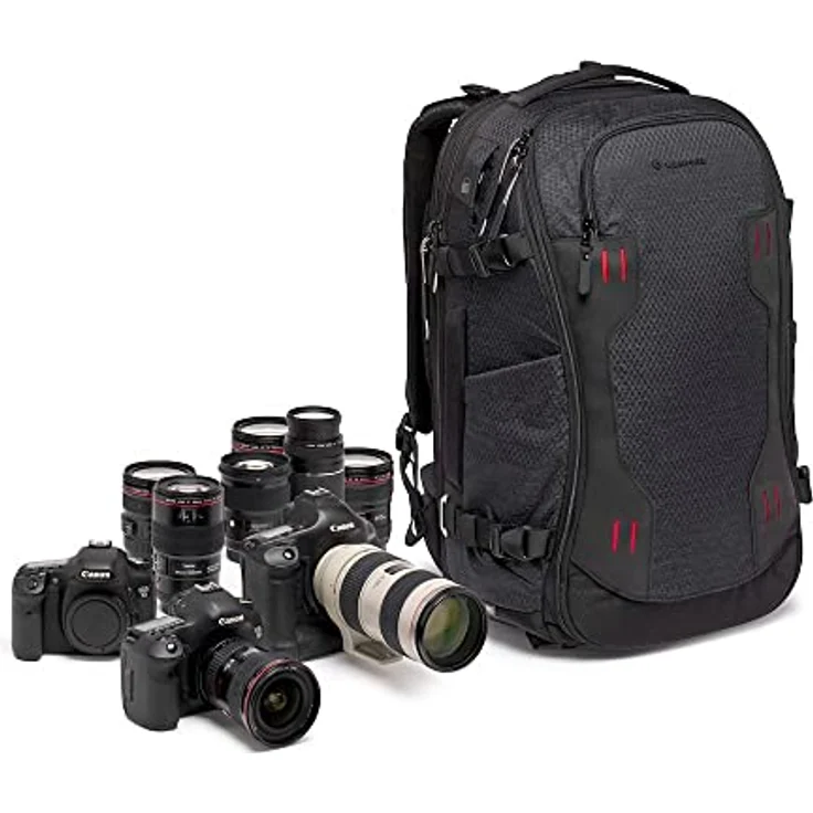 Manfrotto PRO Light Flexloader L, Profi-Rucksack für Kameras, Erweiterbare Tasche für 3-Achsen-Gimbal-Stabilisator, Mehrere Stativbefestigungspunkte, Austauschbare Fächer, Schwarz – Bild 1