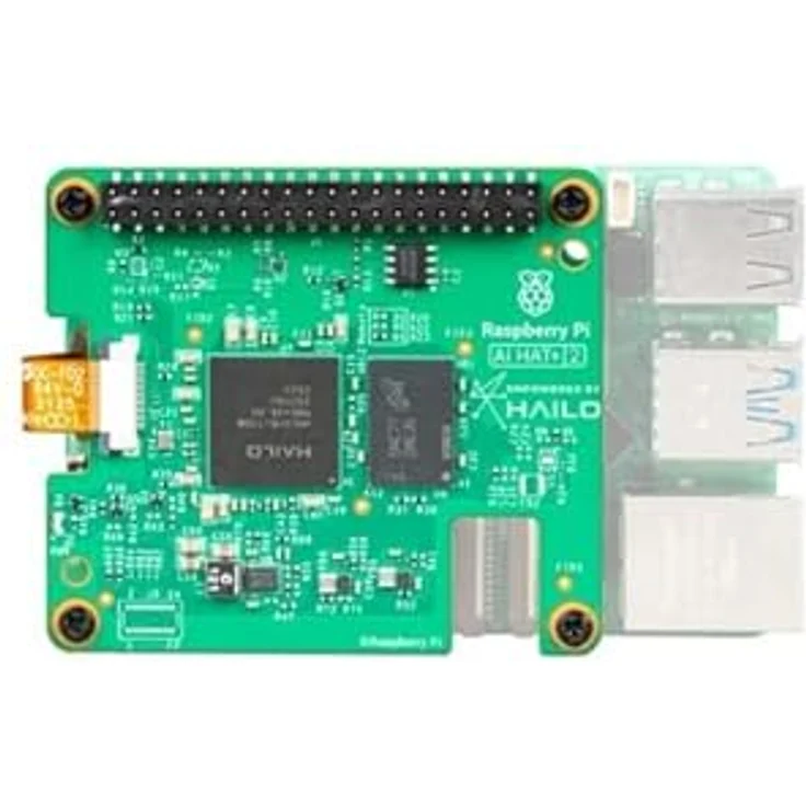 Raspberry Pi AI HAT+ 2, Hailo 10H KI-Beschleuniger mit 40 TOPS und 8 GB On-Board-RAM – Bild 1