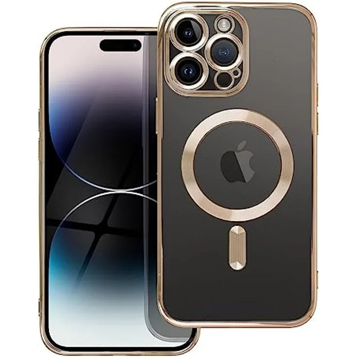 COFI 1453 MagSafe Hülle mit Kameraschutz kompatibel mit iPhone 13 Gold