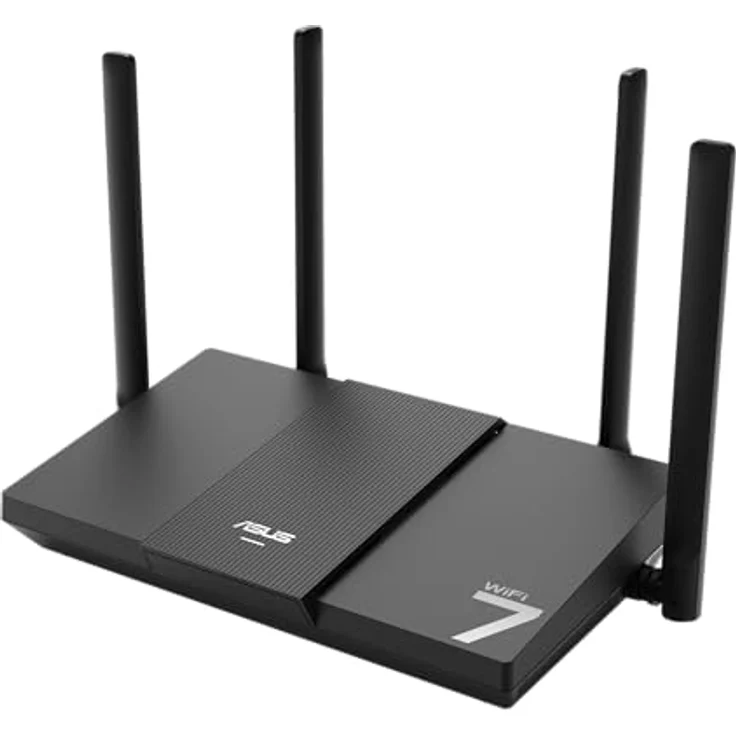 ASUS RT-BE50, erweiterbarer Smart AIMesh Dual-Band Router B3600 (802.11be) mit 2,5 WAN, 3x 1G Ports, bis zu 3 SSID für IoT, VPN-kompatibel, Elternsteuerung, Schwarz – Bild 1