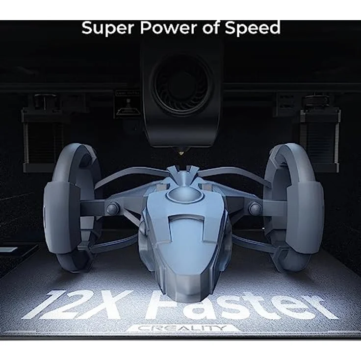 Creality K1 Max 3D Drucker, 300x300x300 Großes Bauraum 3D Printer mit AI LiDAR AI Kamera, 600mm/s Druckgeschwindigkeit, Beschleunigung von 20000mm/s², Selbsttest mit einem Fingertipp – Bild 5