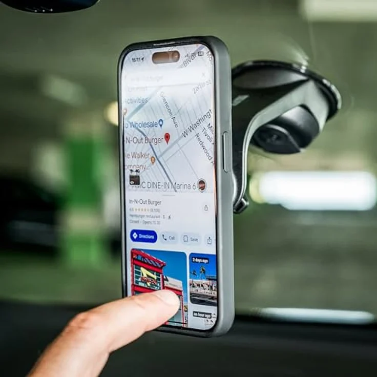 SP Connect Suction Mount Mag-Align, Vibrationsfreie Saugnapfhalterung für Smartphone, Schwarz – Bild 3
