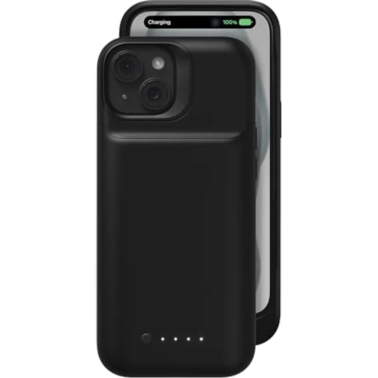 ZAGG mophie Juice Pack, Power Bank für iPhone 15, 2.400mAh Hülle mit Akku, 6-Fuß Fallschutz, schlankes Design, USB-C-Anschluss (Schwarz) – Bild 1
