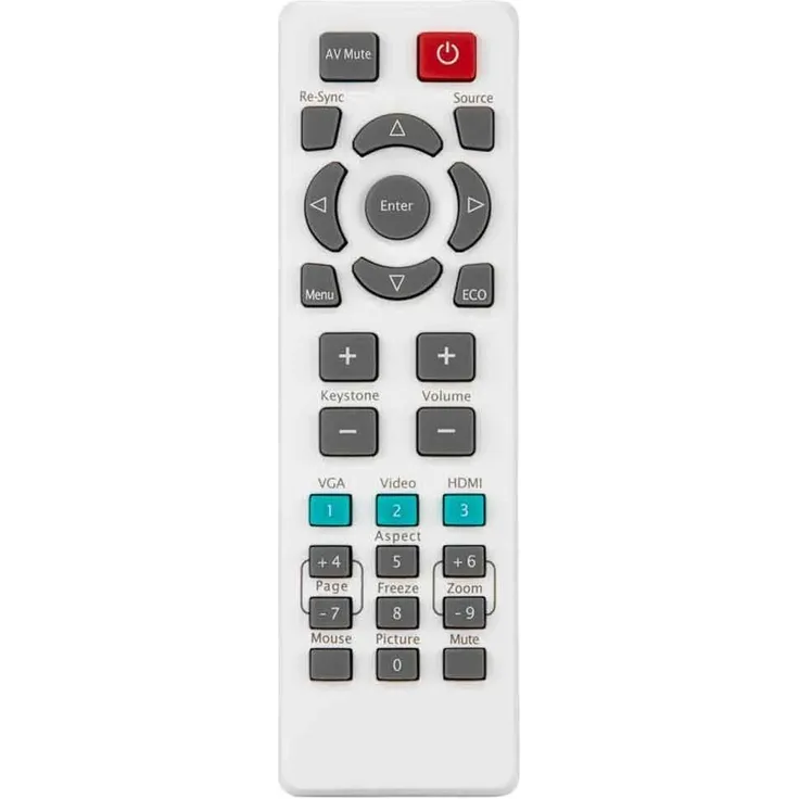 InFocus INREMOTE1 Fernbedienung, weiß/grau, mit Zubehör für optimale Steuerung
