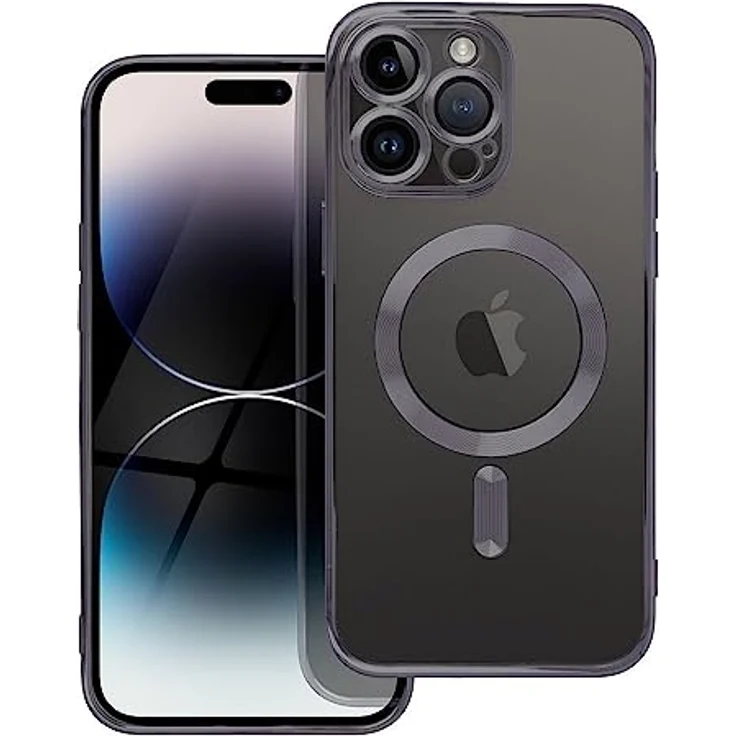 MagSafe Hülle mit Kameraschutz kompatibel mit iPhone 14 Schwarz – Bild 1